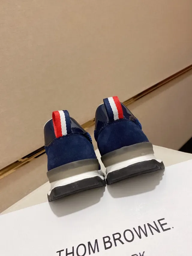 Navy Suede and Mesh Low-Top Lifestyle Sneaker 8