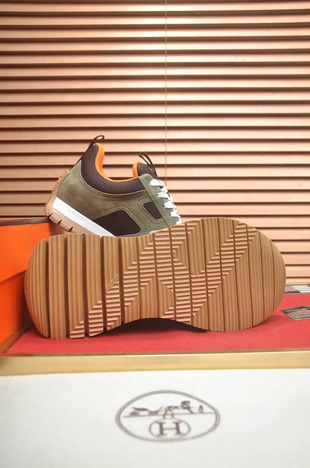 Olive Green and Brown Panelled Suede Lifestyle Sneaker 3