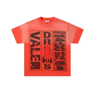 Orange Graphic-Print Oversized T-Shirt