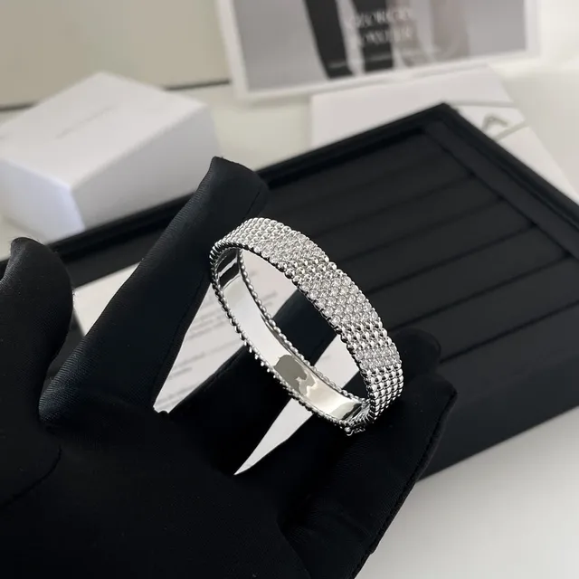 Pavé-Crystal Beaded-Edge Hinged Bangle Bracelets 3