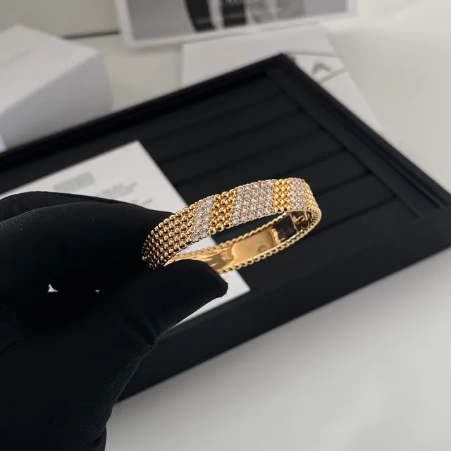 Pavé-Crystal Beaded-Edge Hinged Bangle Bracelets 5
