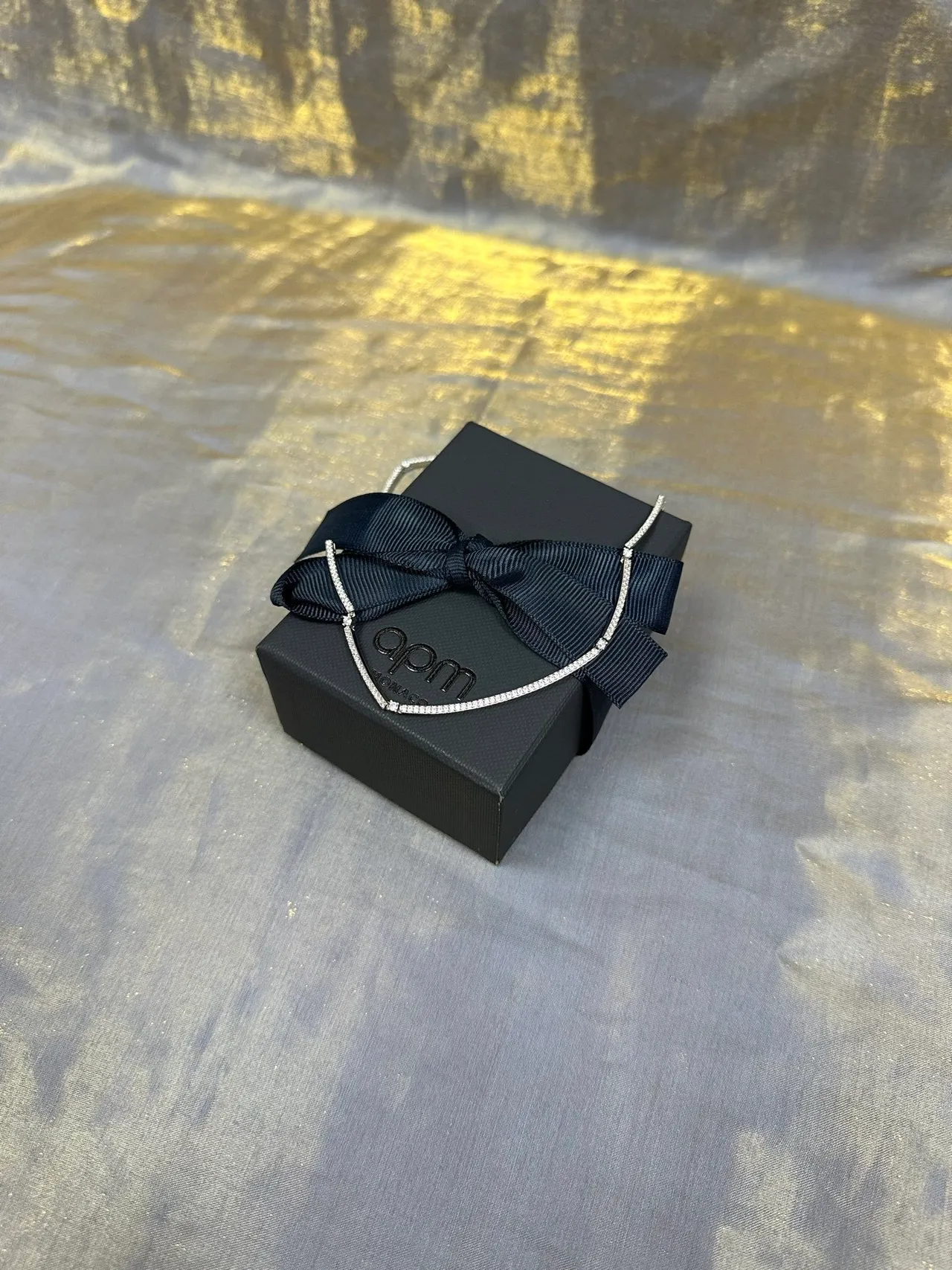 Pavé-Set Linear Chain Necklace 7