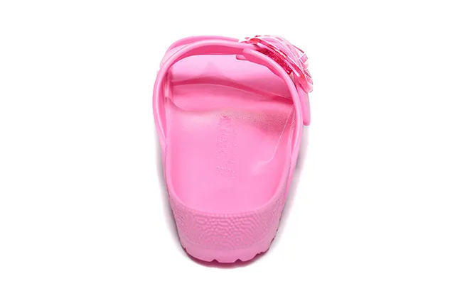 Sandales casuales rose transparentes à construction moulée avec bride ajustable double 3