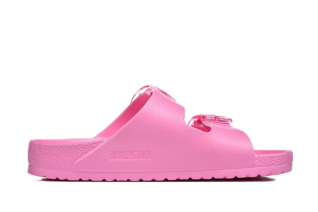 Sandales casuales rose transparentes à construction moulée avec bride ajustable double 7