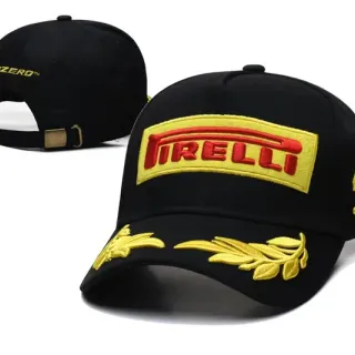 Pirelli 黑金 刺绣 Logo 桂冠花纹细节 棒球帽