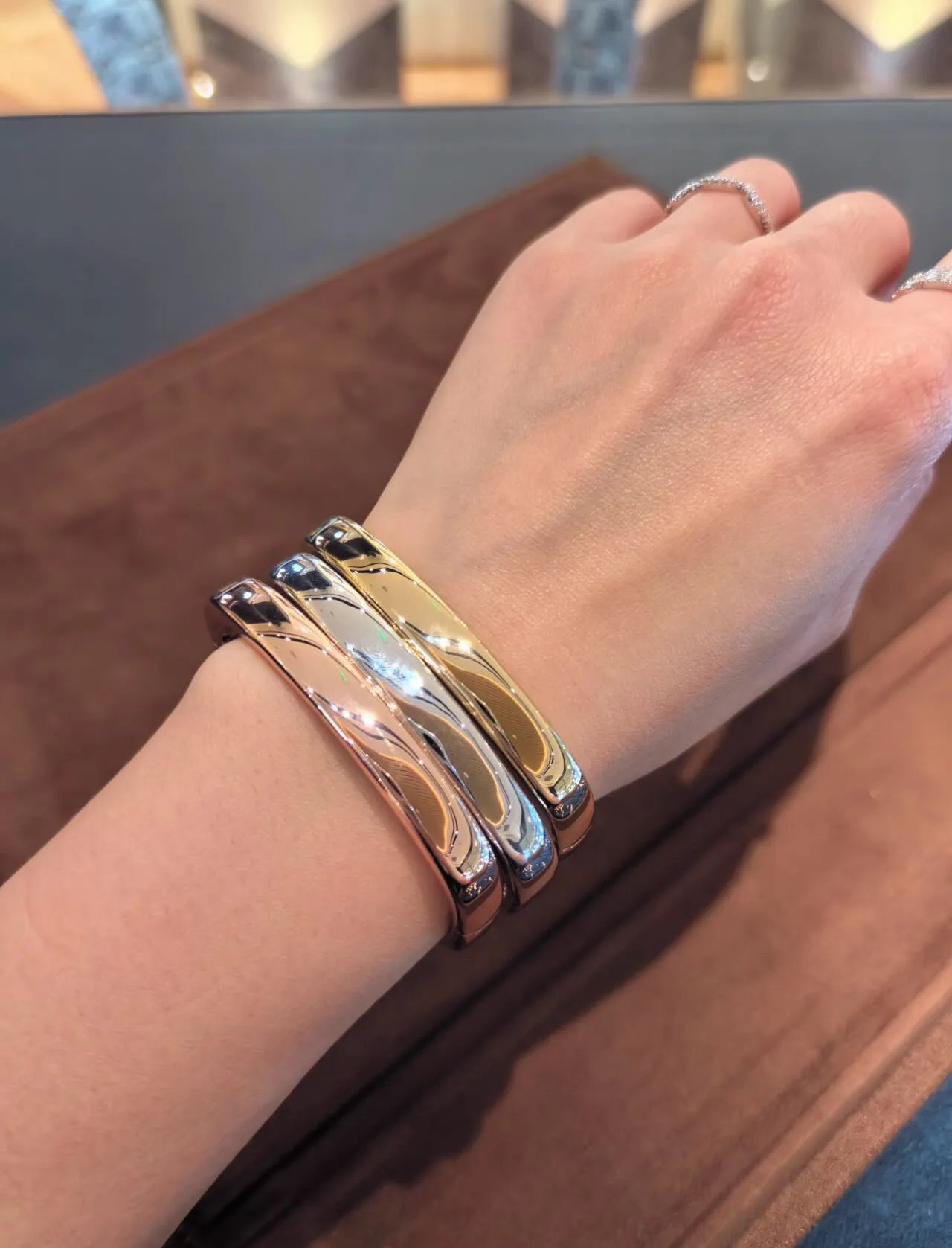 Polished Gold-Tone Solid Cuff Bracelet 2