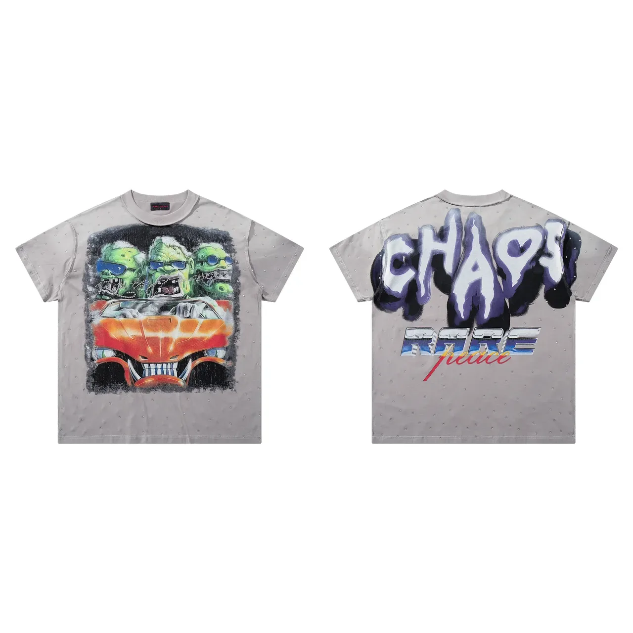 Rare Peace Perforated Oversized Graphic Print T-Shirt 3
