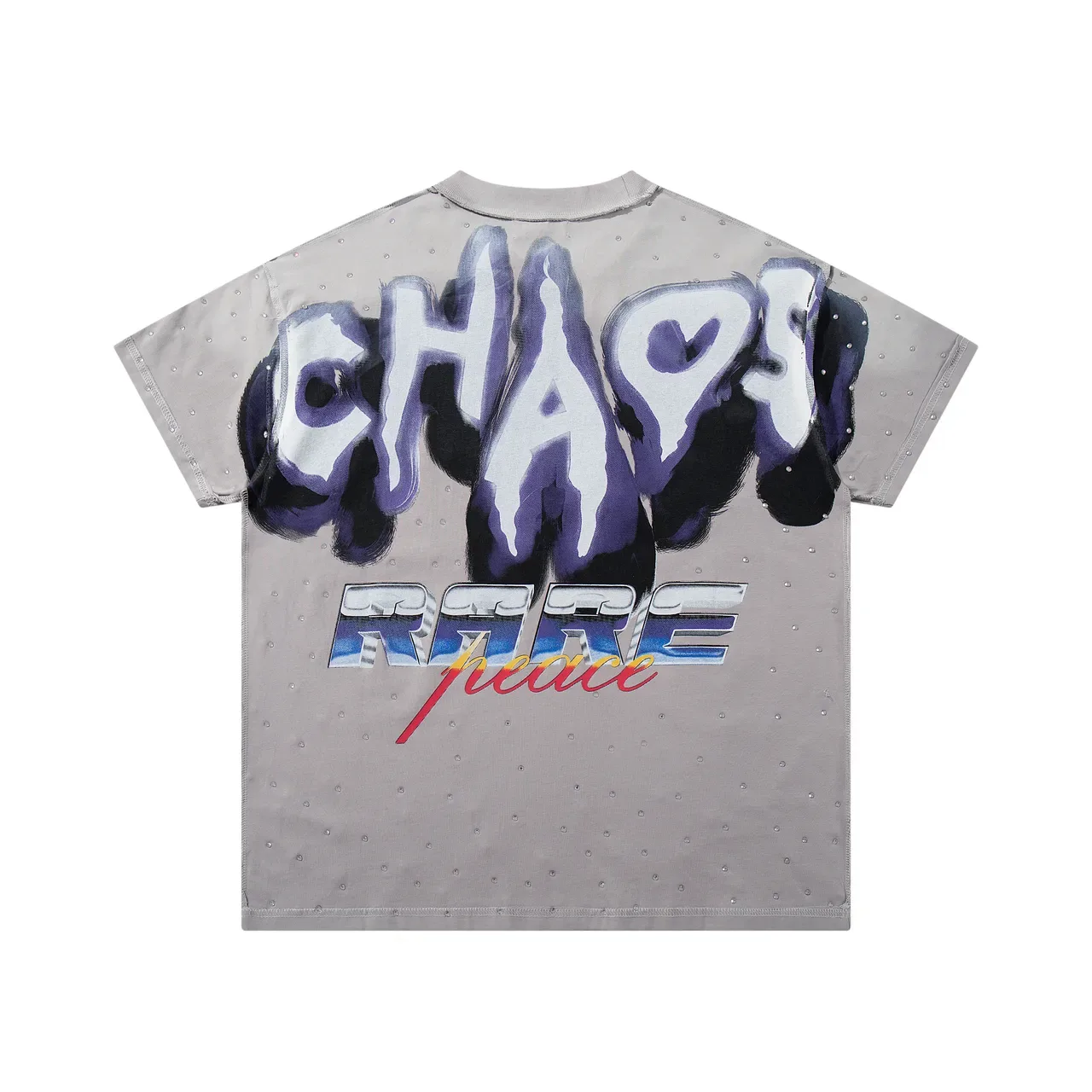 Rare Peace Perforated Oversized Graphic Print T-Shirt 5