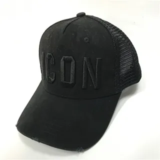 Casquette de baseball trucker rouge blanc brodée surélevée 2