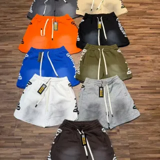 Relaxed Fit Graphic Print Drawstring Shorts