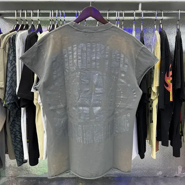 ROUGH Distressed Graphic Print Oversized T-Shirt 5