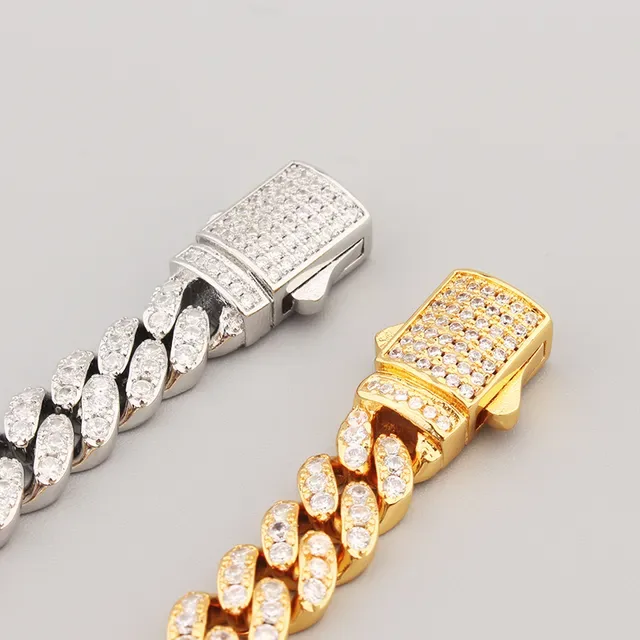 Silver and Gold Pave-Set Curb Link Animal Head Bracelets 6