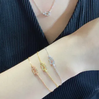 فضة ذهب شكل ليرة تعويذة Pavé-Set أحجار سوار