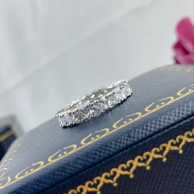 Silver Pavé-Set Eternity-Style Ring 4