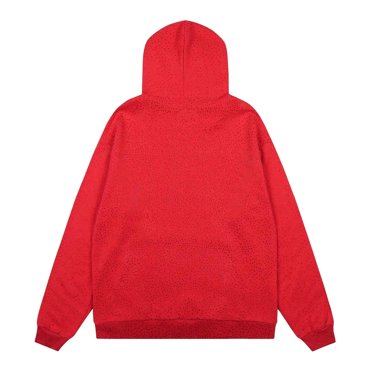 Spöder Sweat à capuche Bleu Blanc tissu texturé motif de points Arqué logo brodé 18