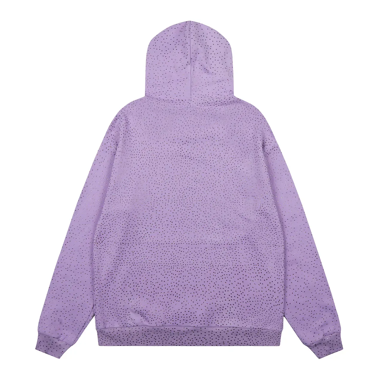 Spöder Sweat à capuche Bleu Blanc tissu texturé motif de points Arqué logo brodé 20