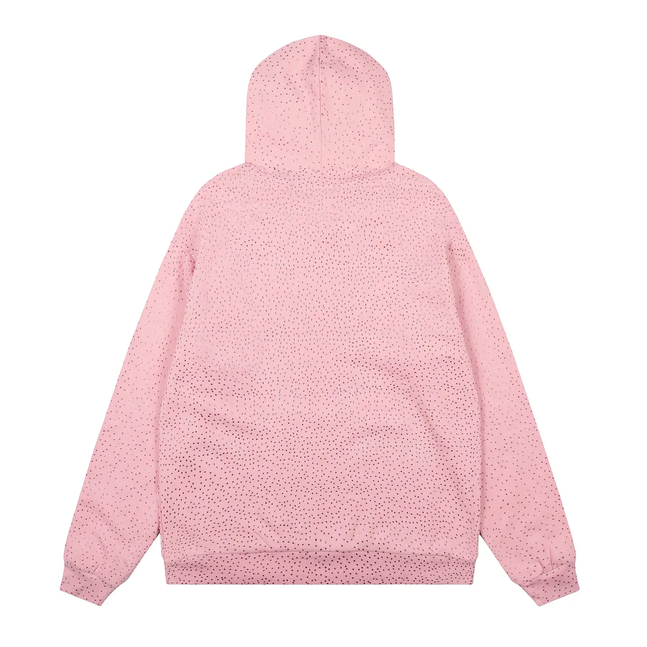 Spöder Sweat à capuche Bleu Blanc tissu texturé motif de points Arqué logo brodé 22