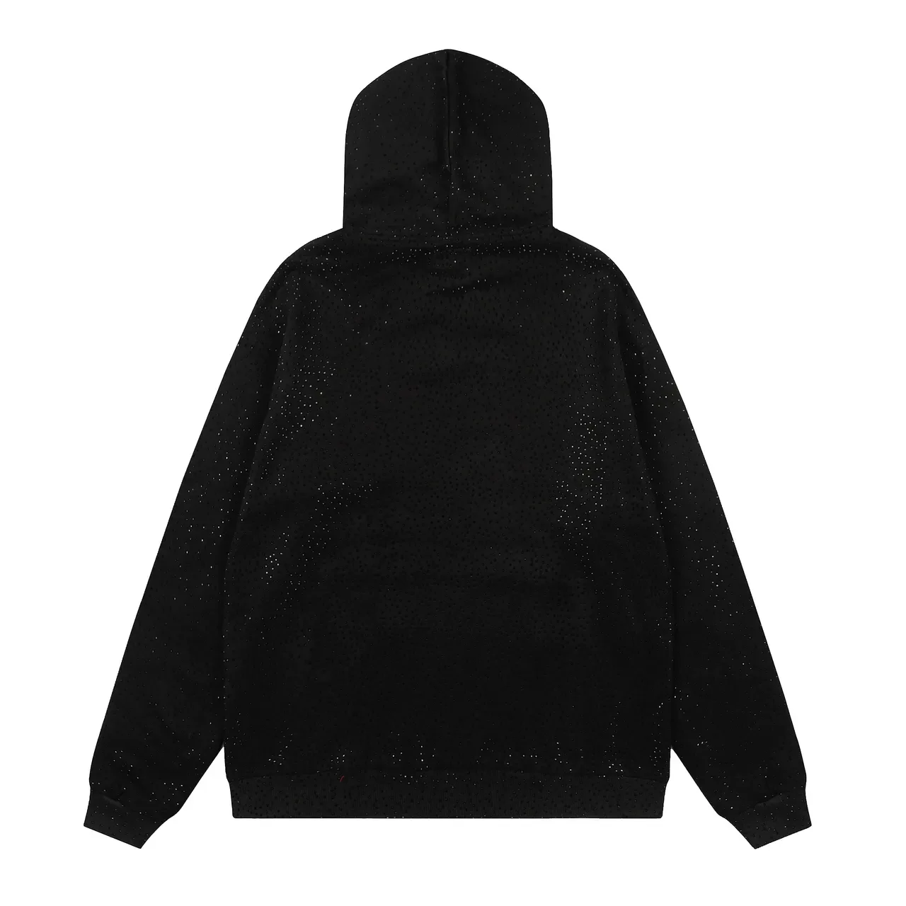 Spöder Sweat à capuche Bleu Blanc tissu texturé motif de points Arqué logo brodé 24