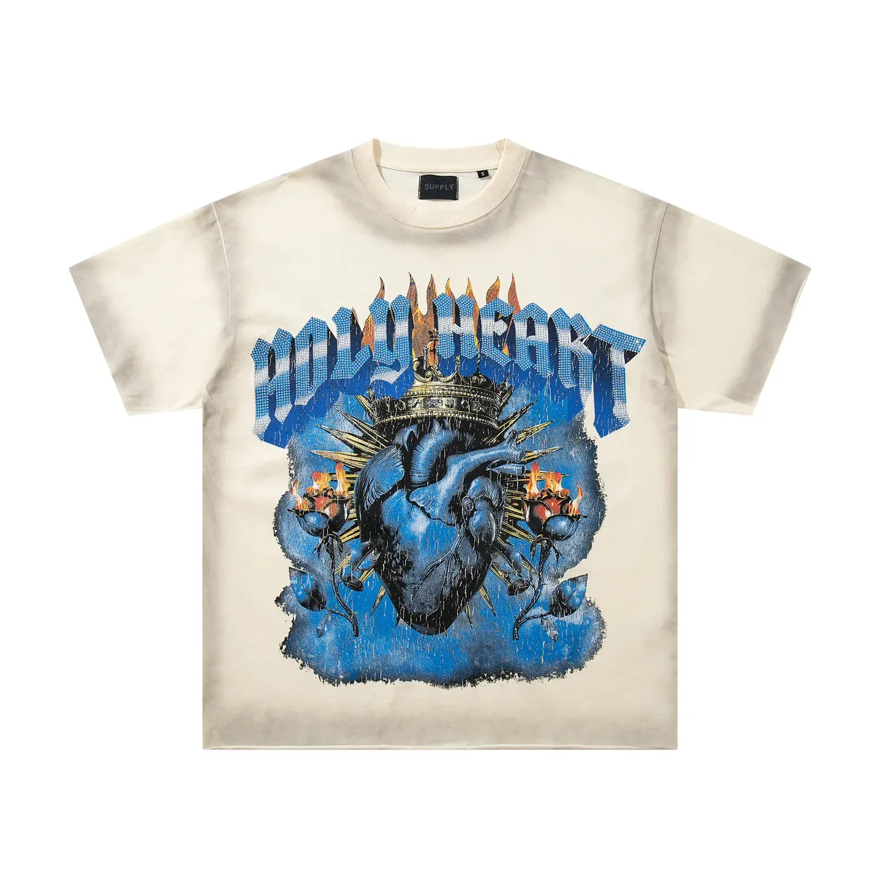 Camiseta oversized gráfica Holy Heart SUPPLY 4