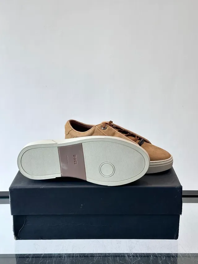 Tan Suede Low-Top Lifestyle Sneakers 2