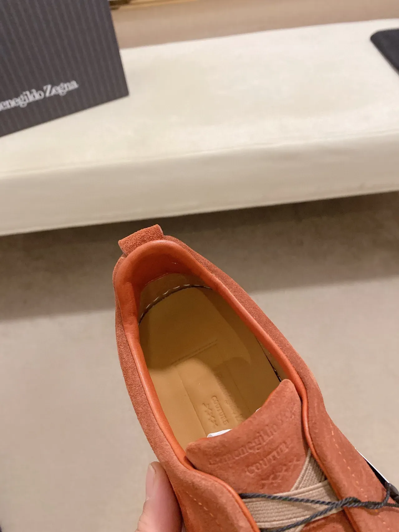 Terracotta Suede Slip-On Sneaker 5
