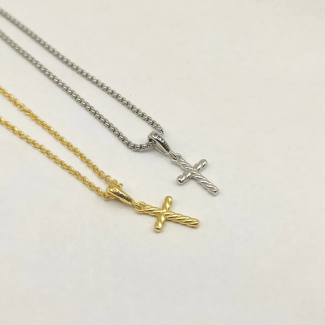 Twisted Rope Cross Pendant Necklace 5