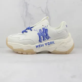 White and Blue Pixel NY Graphic Chunky Lifestyle Sneaker