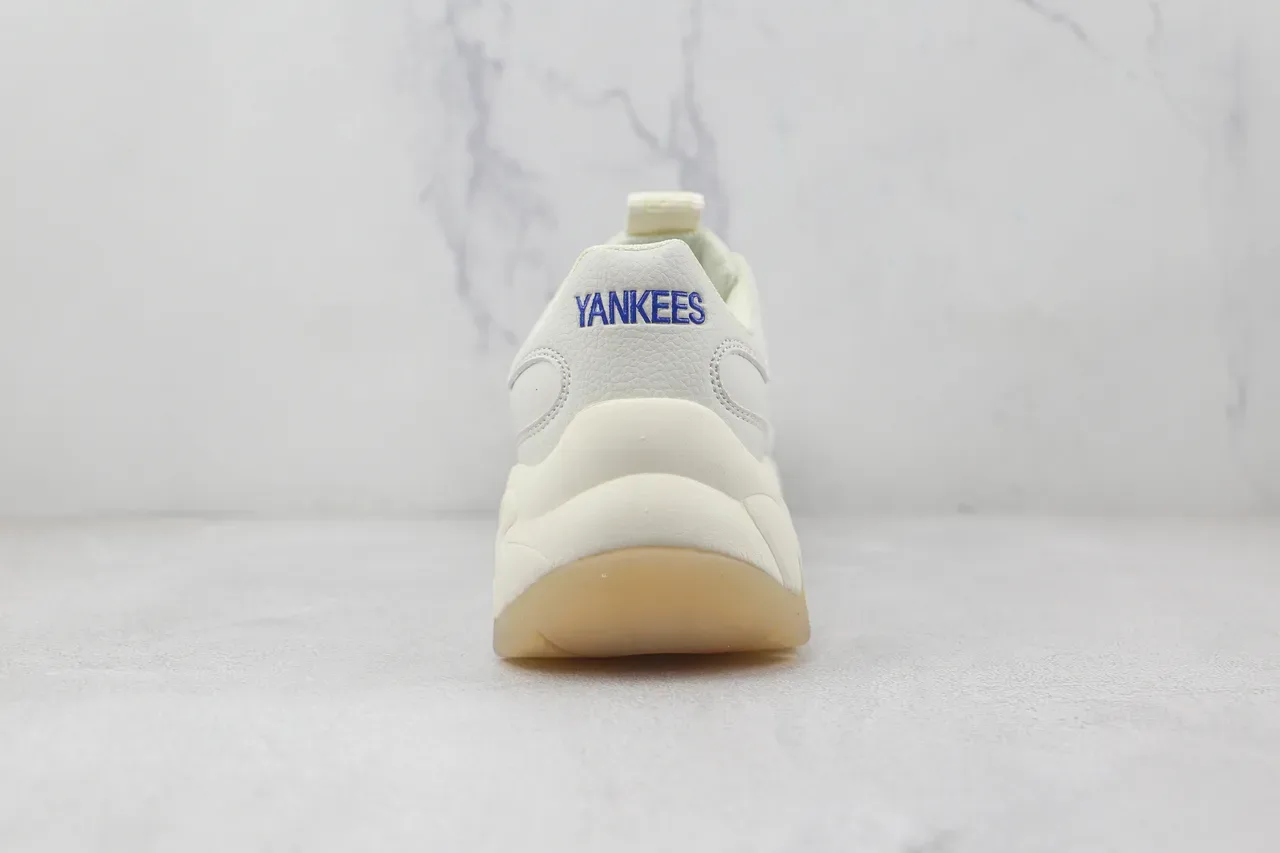 White and Blue Pixel NY Graphic Chunky Lifestyle Sneaker 9
