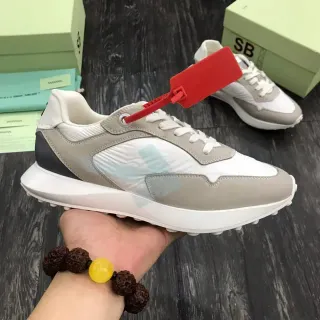 White Beige and Black Layered Upper Lifestyle Sneaker