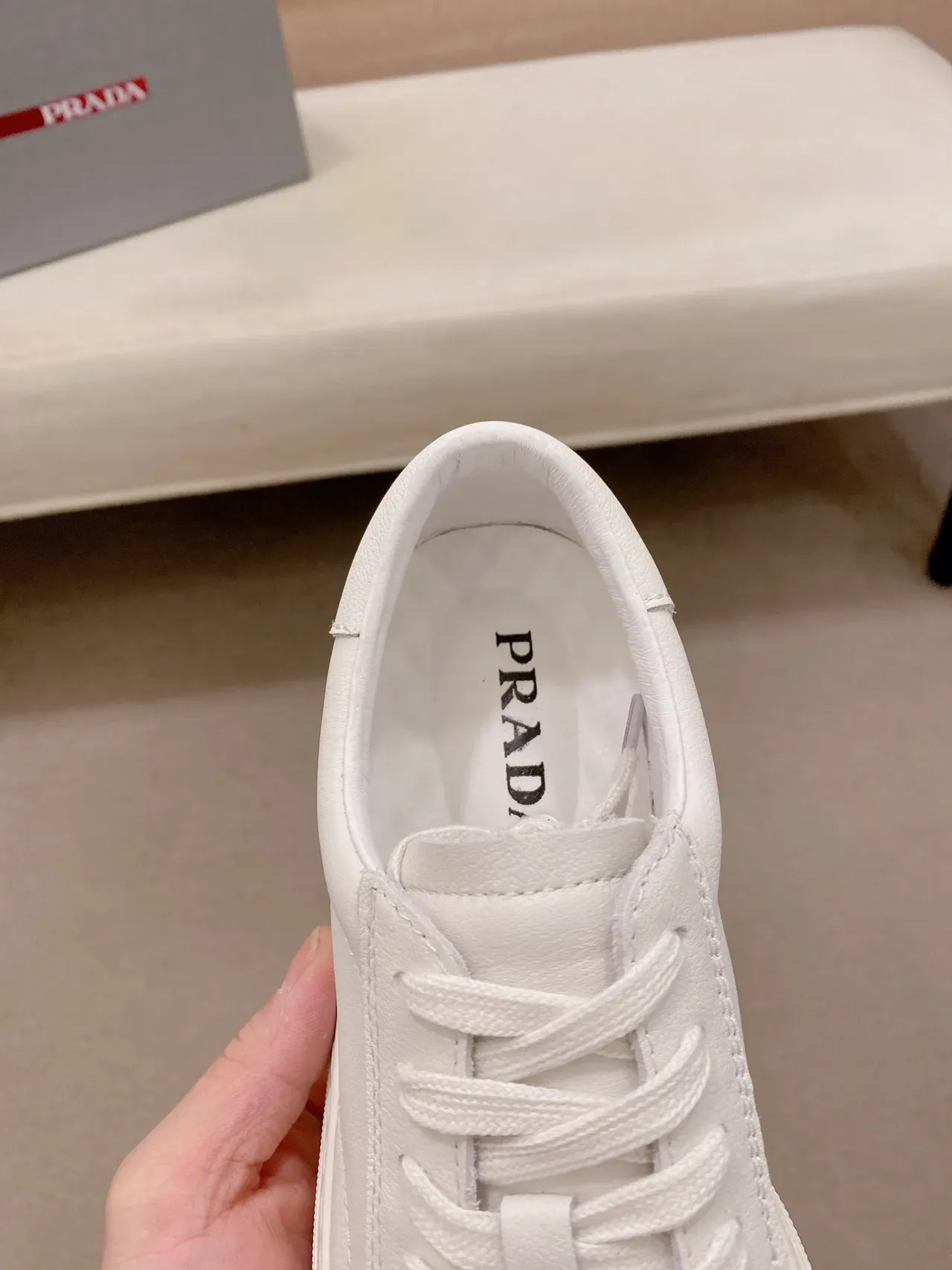 White Low-Top Lace-Up Casual Sneaker 4