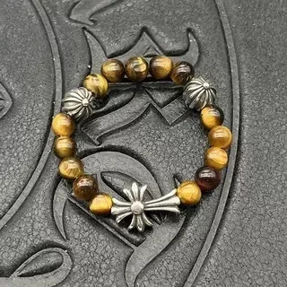 White Silver Beaded Spherical Stones Bracelet 3