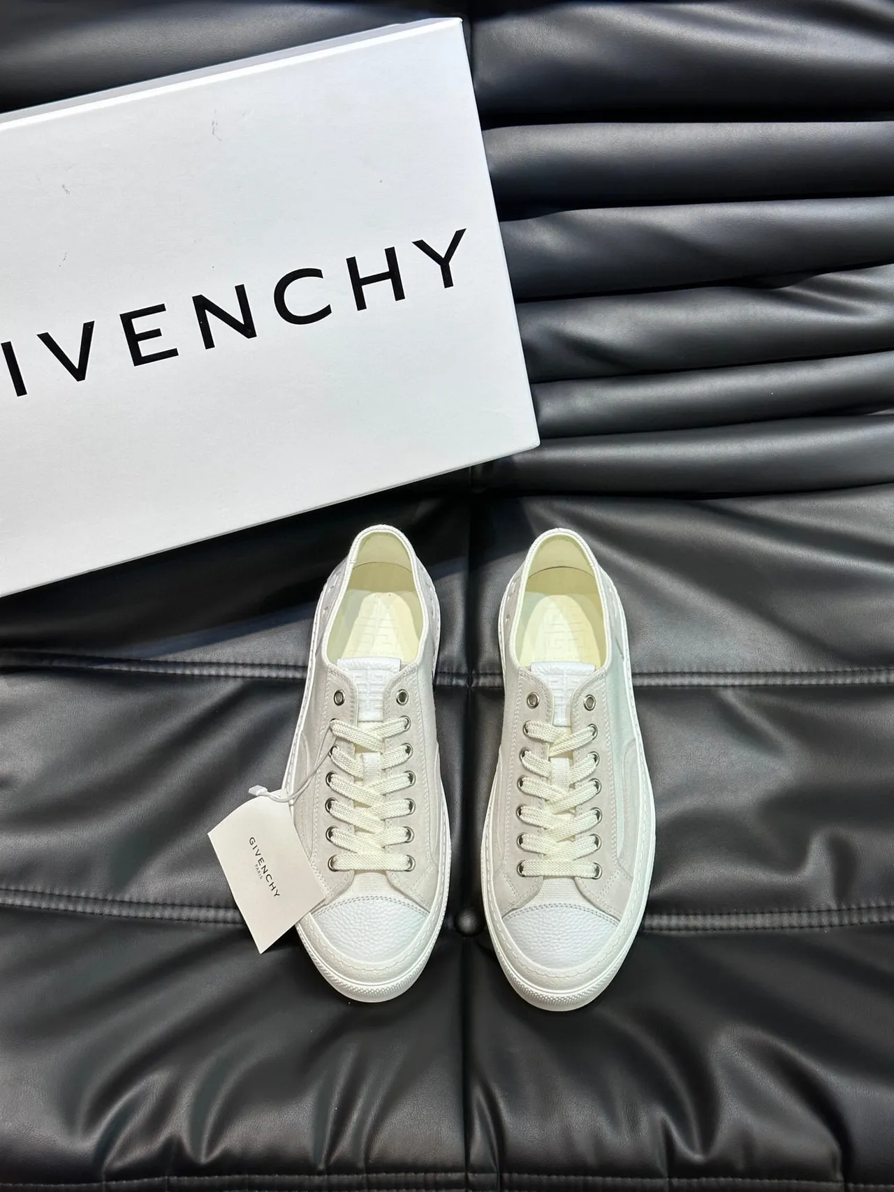 Givenchy City Sport أبيض مصفر قماش أسلوب حياة حذاء رياضي 2