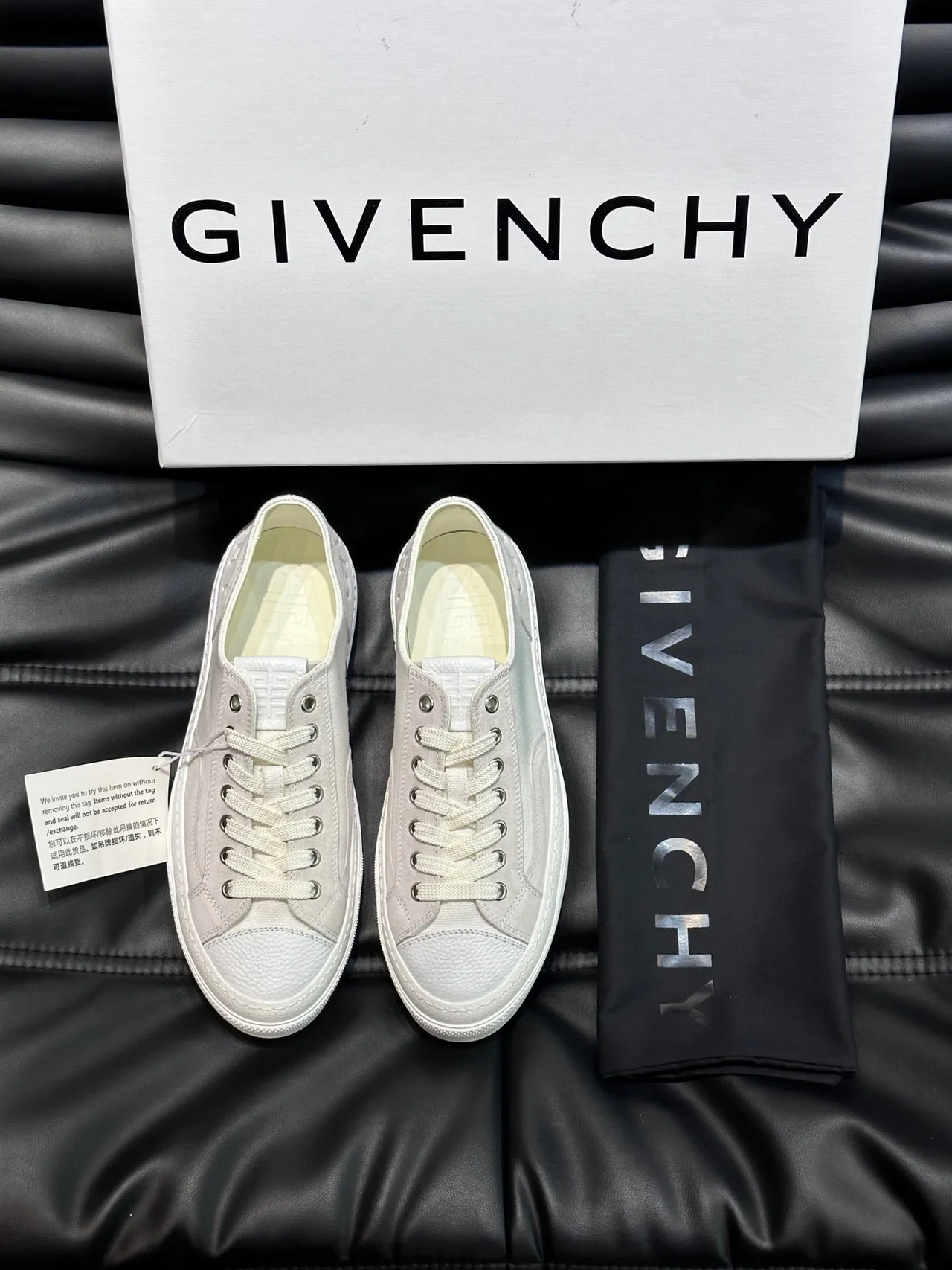Givenchy City Sport أبيض مصفر قماش أسلوب حياة حذاء رياضي 4