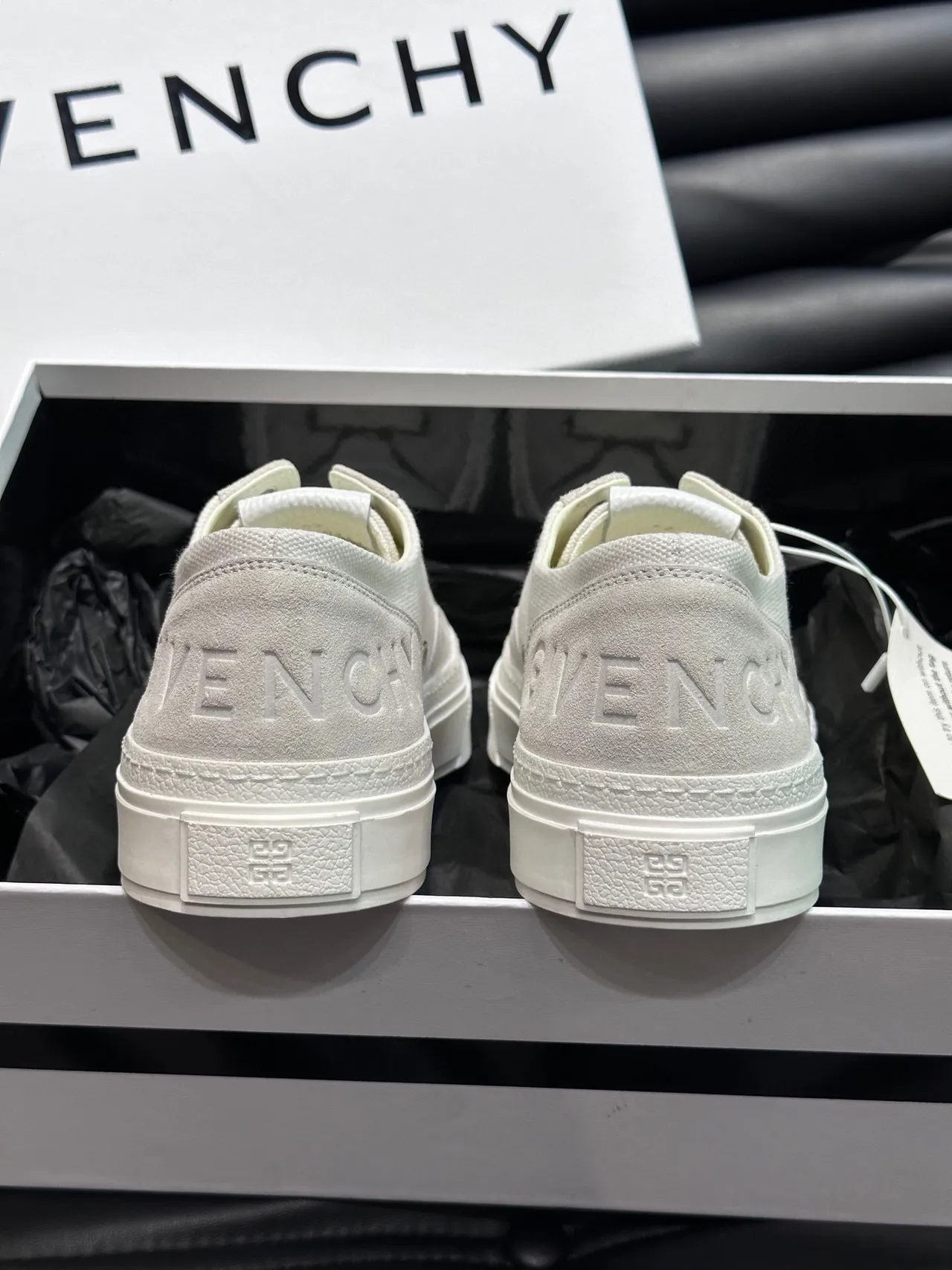 Givenchy City Sport أبيض مصفر قماش أسلوب حياة حذاء رياضي 8