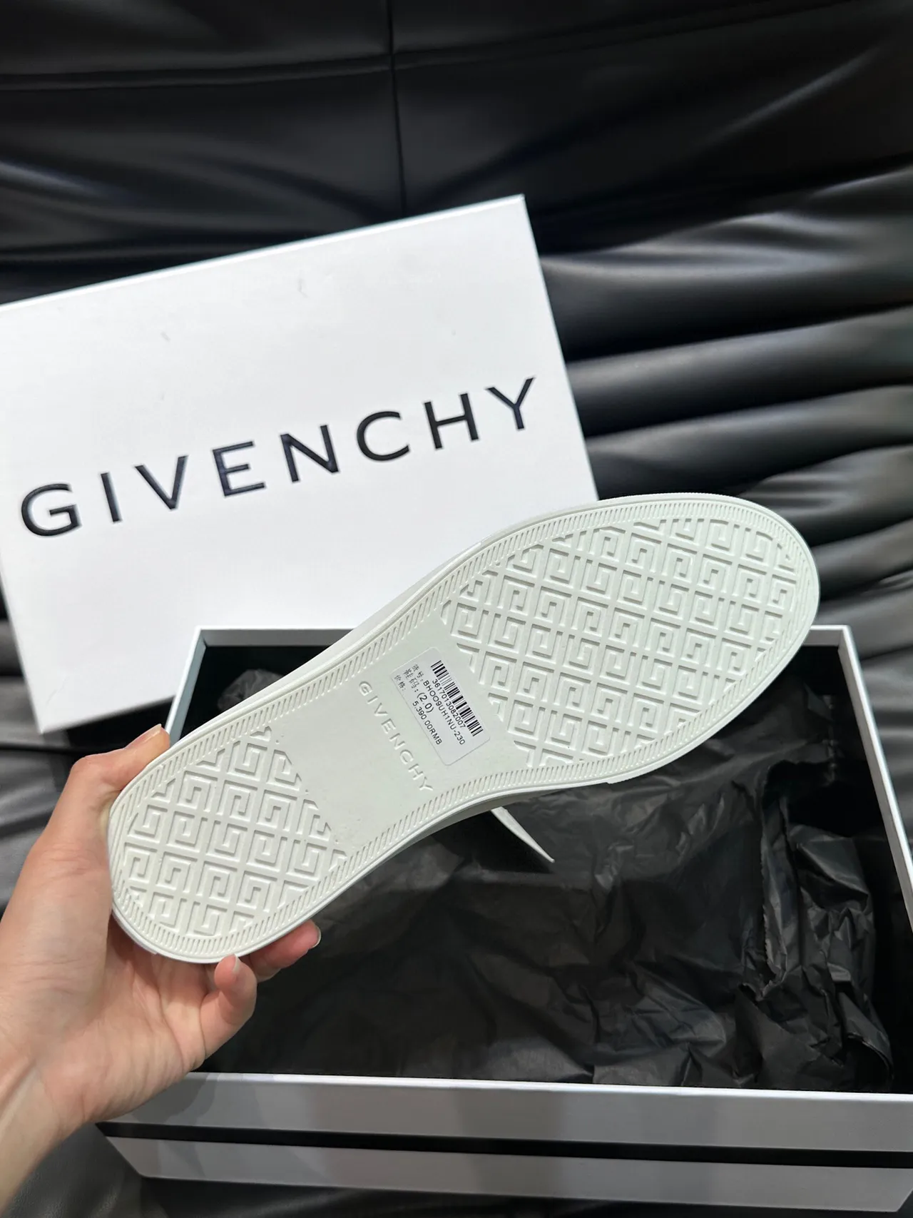 Givenchy City Sport أبيض مصفر قماش أسلوب حياة حذاء رياضي 9