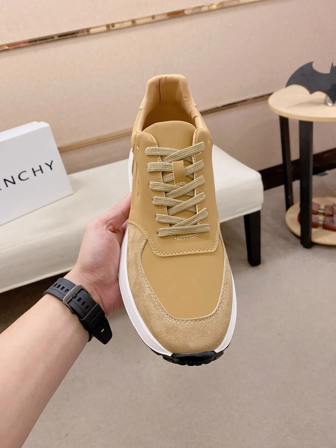 Givenchy City Sport Tan Suede and Leather Chunky Sneakers 2