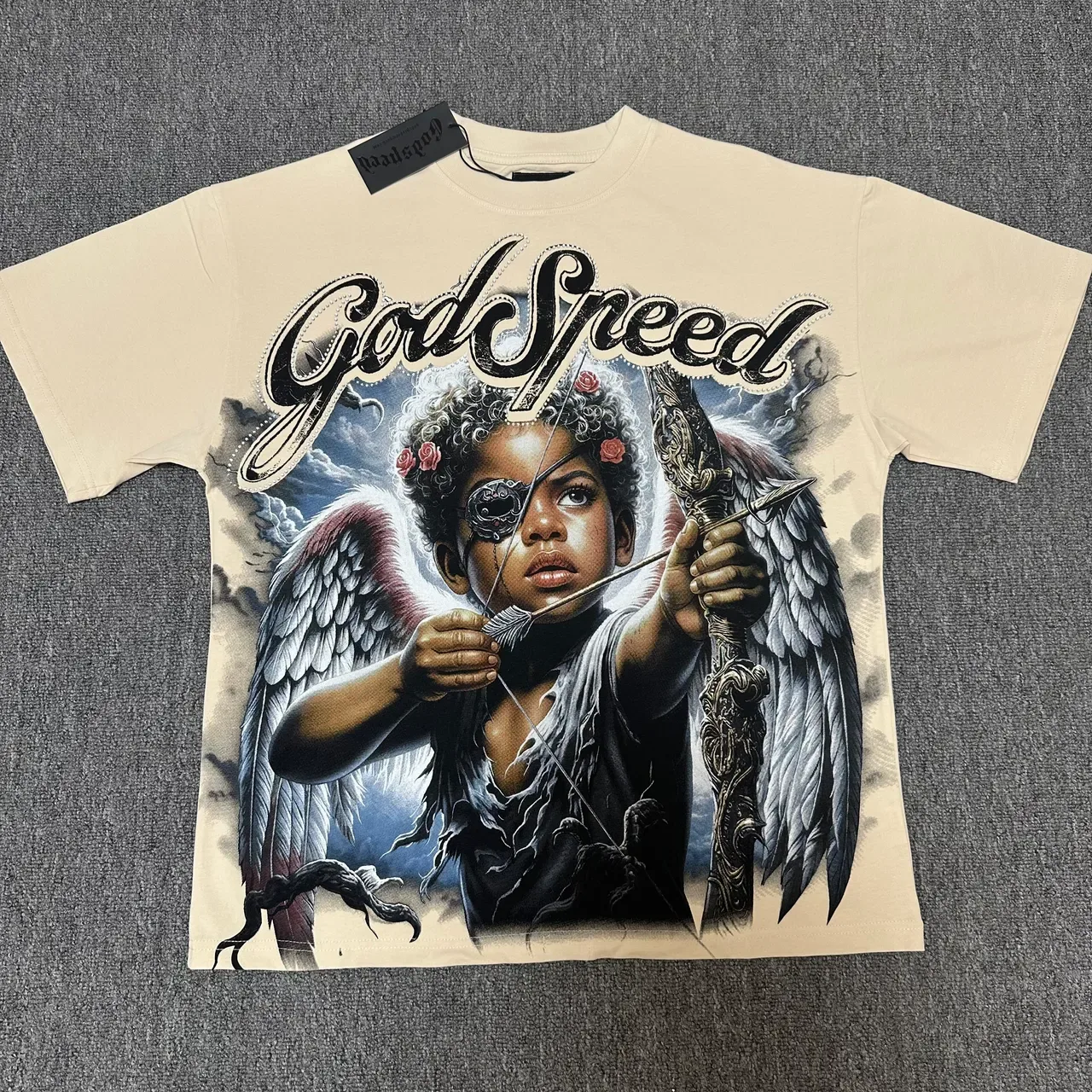 Godspeed 天使图案印花T恤 3