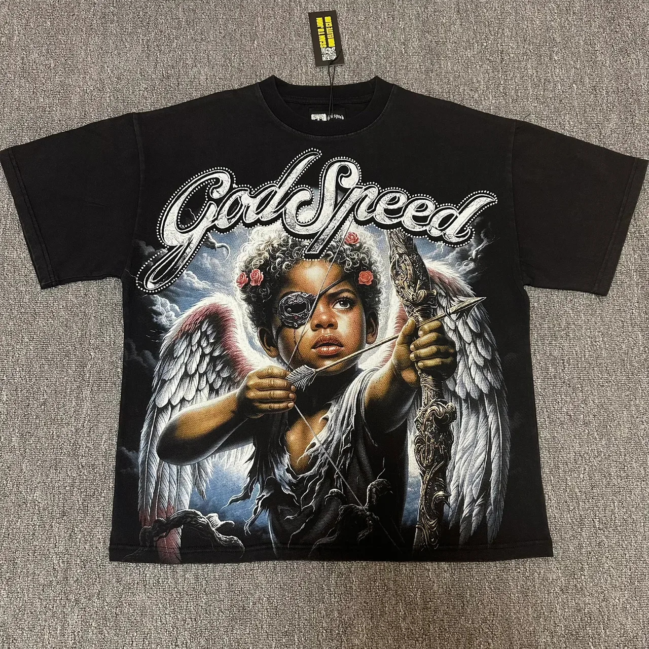 Godspeed 天使图案印花T恤 4