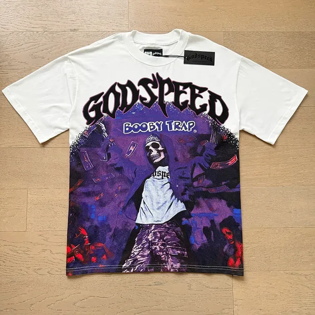 Godspeed图案印花双面宽松T恤 5