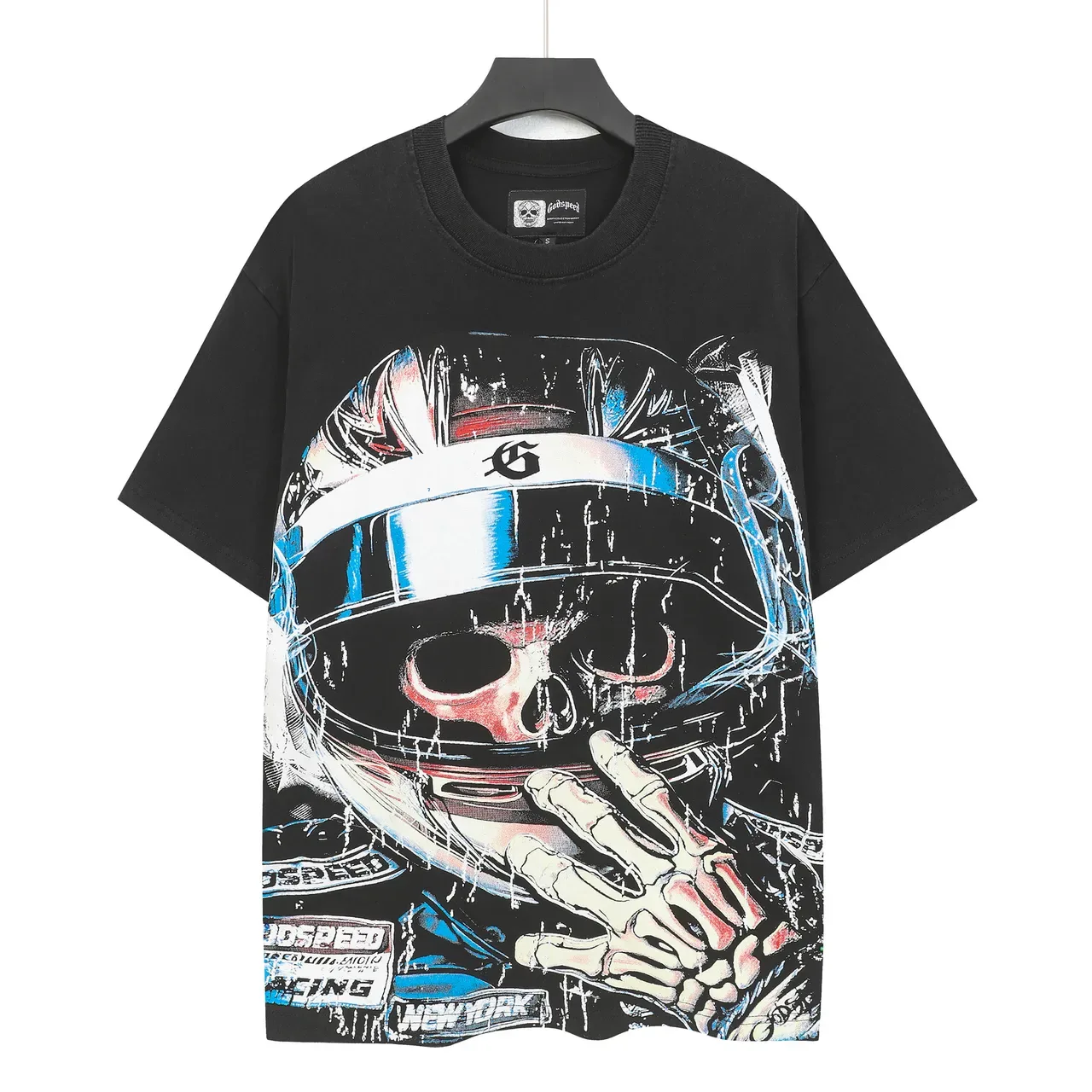 Godspeed Graphic-Print Oversized Black T-Shirt 2