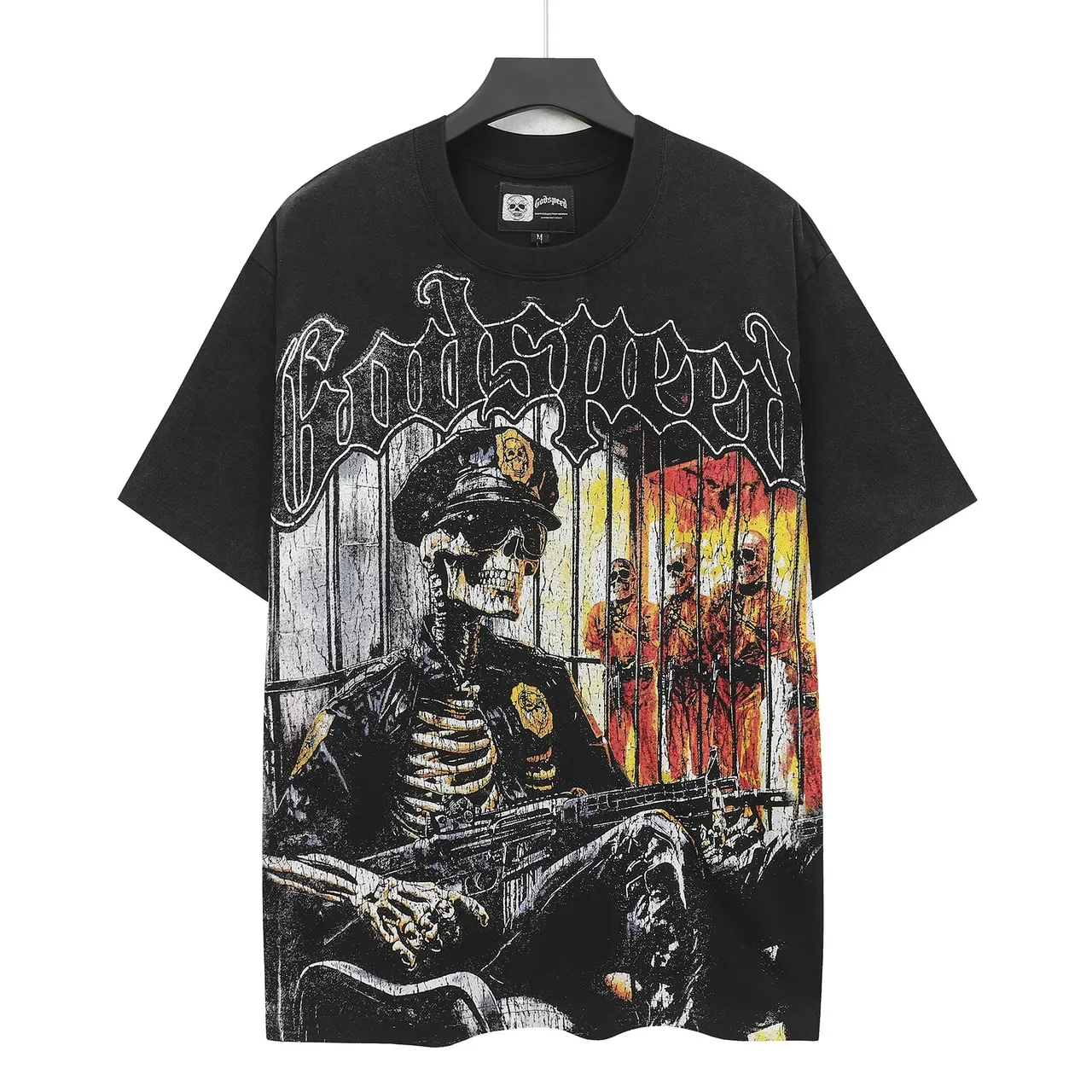 Camiseta oversized gráfica Godspeed Prison Gang 2