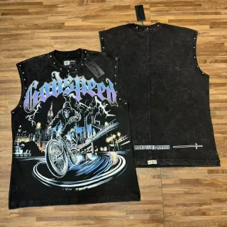 Godspeed Studded Graphic Vest Top