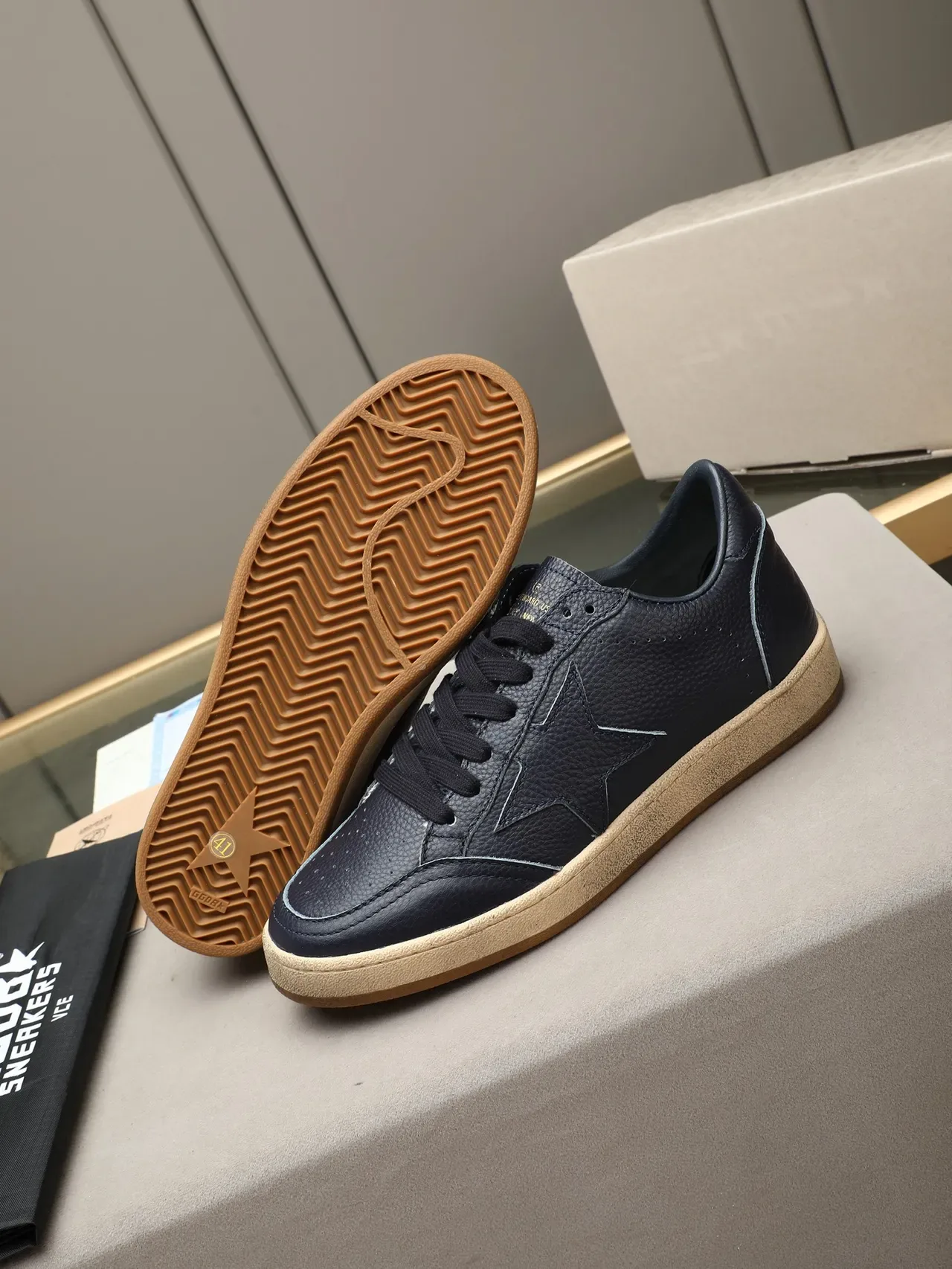 Golden Goose All Star Navy Cuero Peppered Zapatillas Lifestyle 4