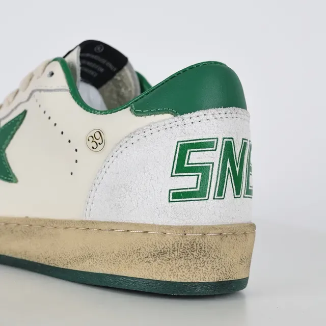 Golden Goose Super-Star Off-White y Green Star zapatillas lifestyle 4