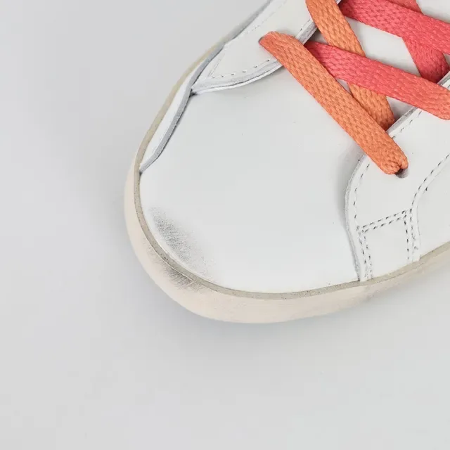 Golden Goose Superstar Zapatillas lifestyle de cuero blanco desgastado con estrella de brillo 5