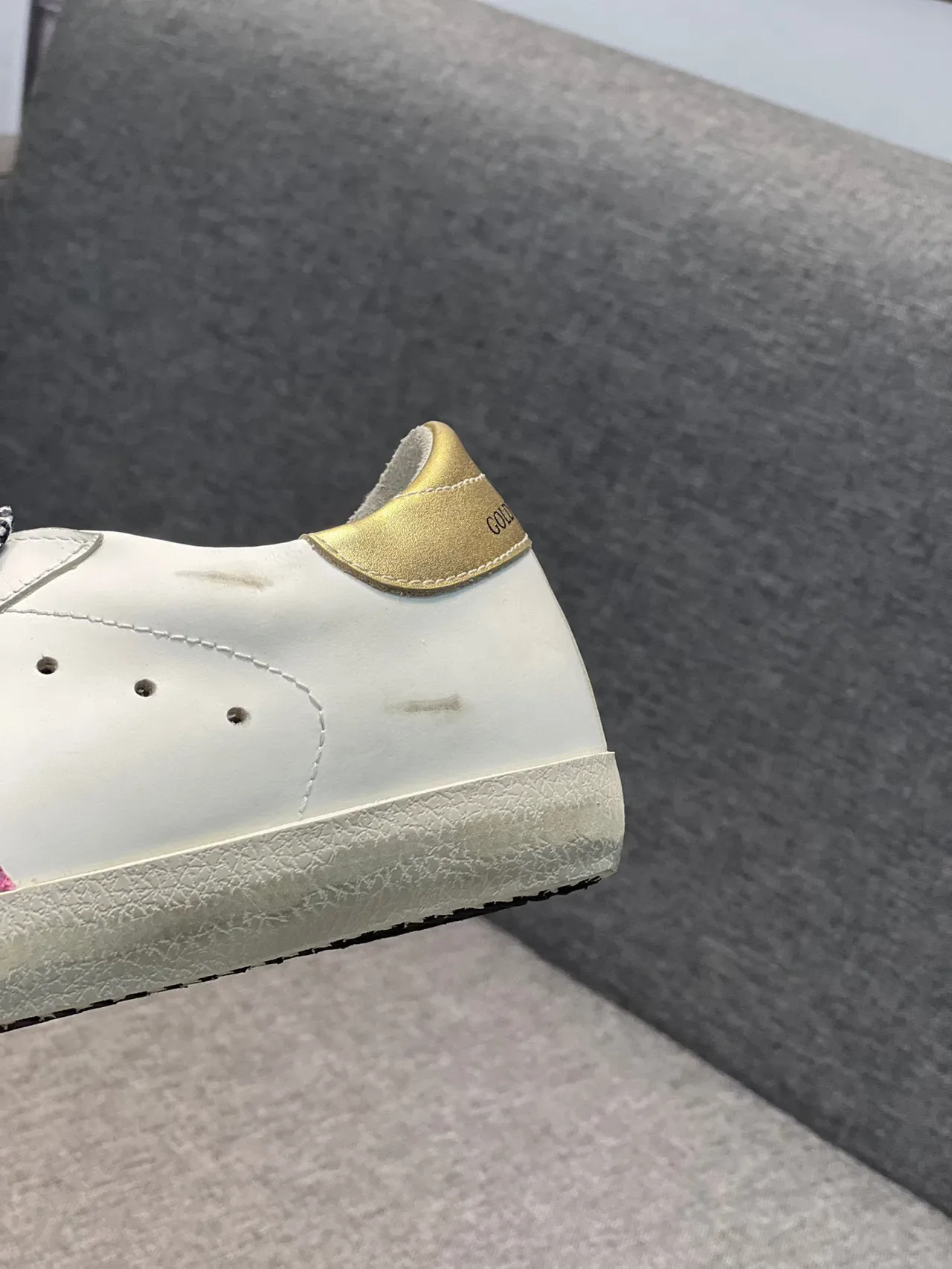 Golden Goose Superstar rose pailletée étoile léopard dentelle lifestyle sneaker 8