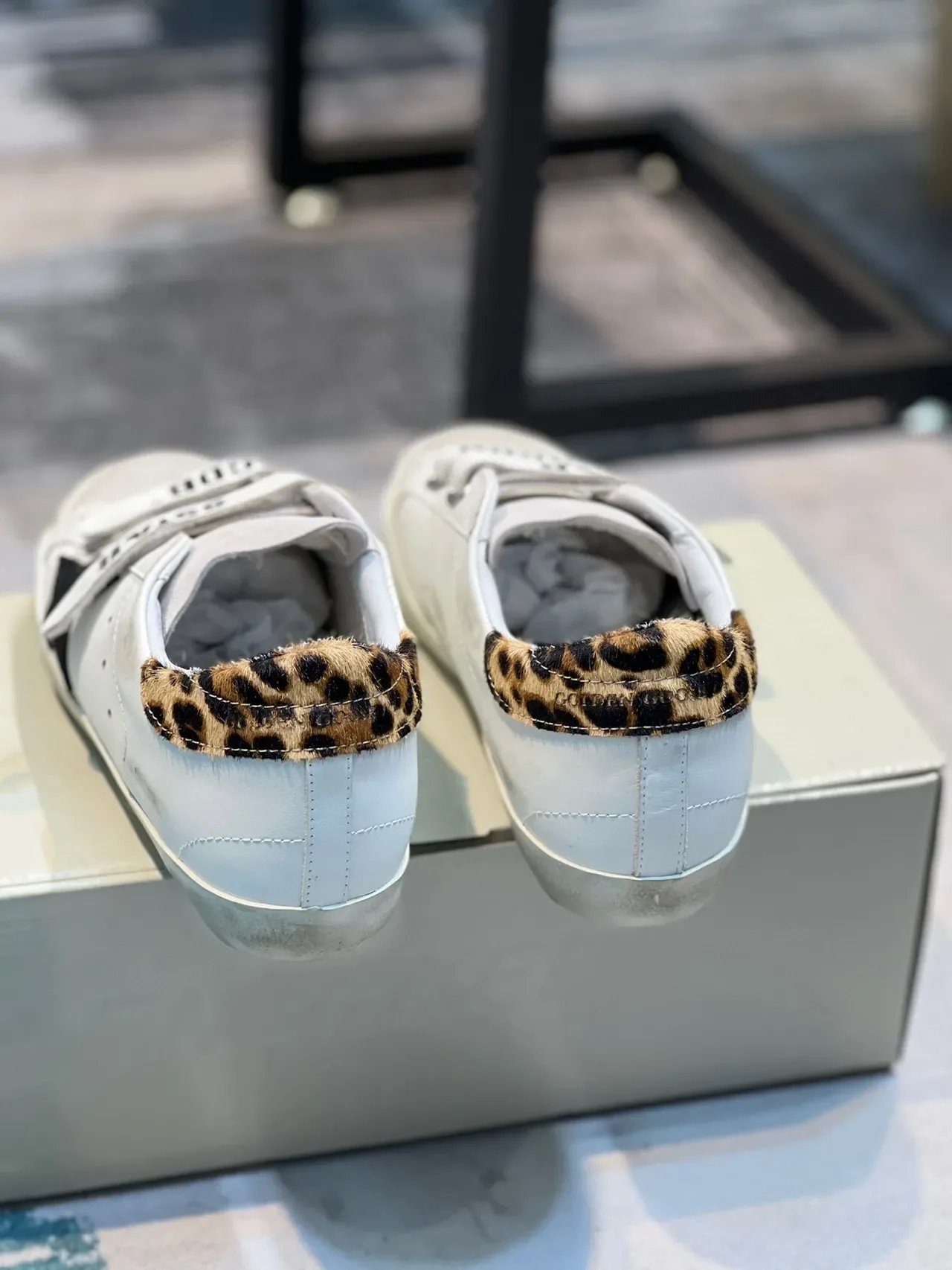 Golden Goose Superstar blanco marrón sin cordones correa Velcro negro estrella aplicación lifestyle zapatillas 2