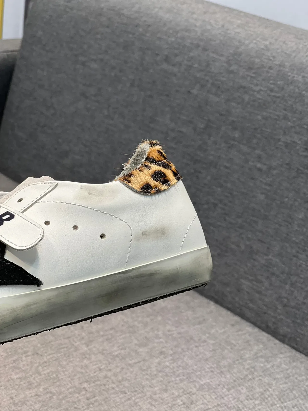 Golden Goose Superstar blanco marrón sin cordones correa Velcro negro estrella aplicación lifestyle zapatillas 8