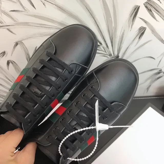 Gucci Ace Preto Verde Vermelho Web Stripe Tênis Lifestyle 5