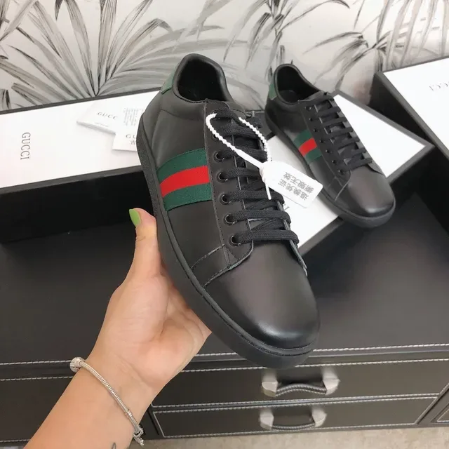 Gucci Ace Preto Verde Vermelho Web Stripe Tênis Lifestyle 7